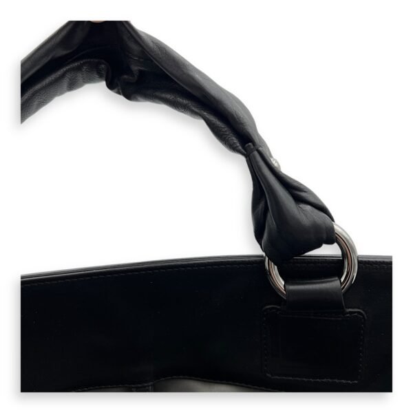 CC Shopping Black Tote Bag in Calfskin, Silver hardware - Image 7