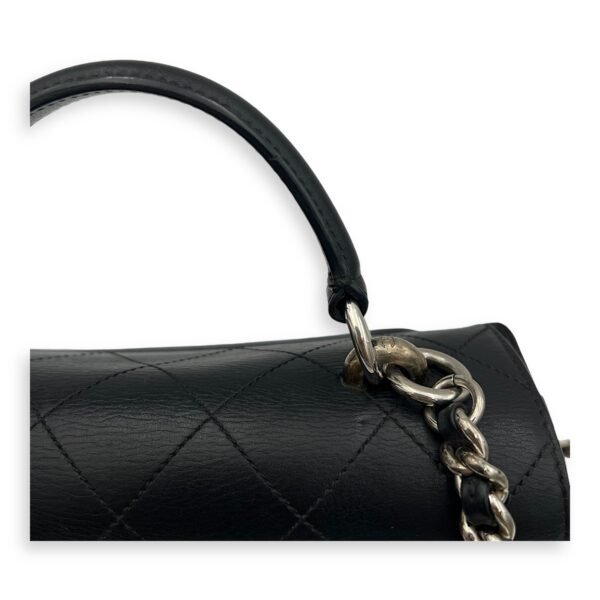 CC Shoulder Bag Black in Calfskin, Silver hardware - Image 7