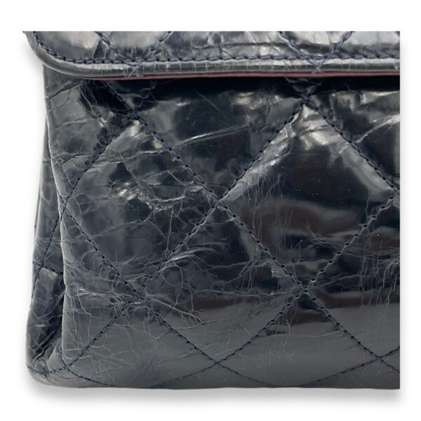CC Turnlock Crinkled Navy Shoulder Bag in Calfskin, Gold hardware - Image 11