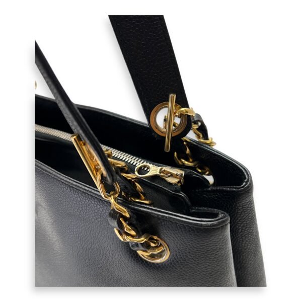 CC Vintage Black Tote Bag in Caviar Leather, Gold hardware - Image 10