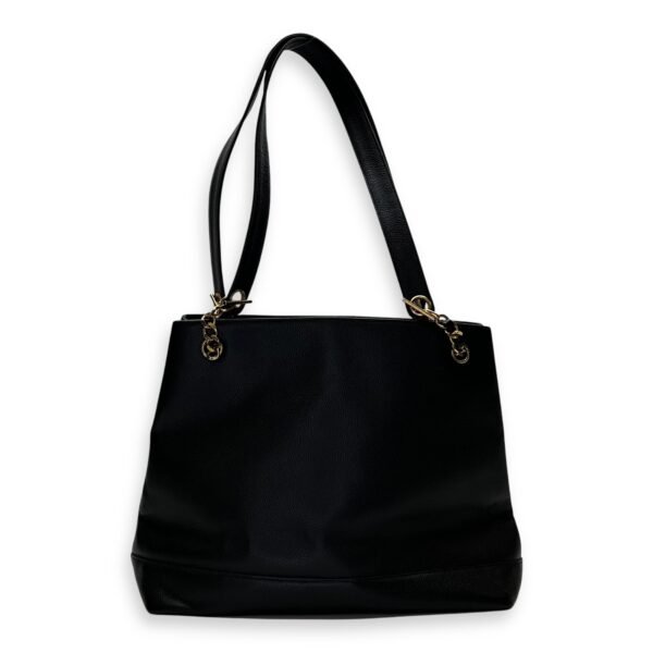 CC Vintage Black Tote Bag in Caviar Leather, Gold hardware - Image 14