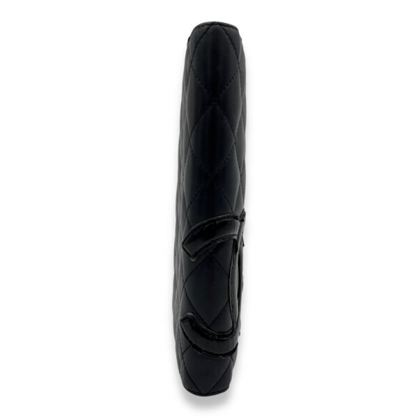 Cambon Long Black Wallet in Calfskin, Silver hardware - Image 3
