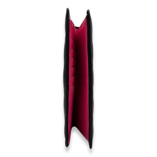Cambon Long Black Wallet in Calfskin, Silver hardware - Image 4