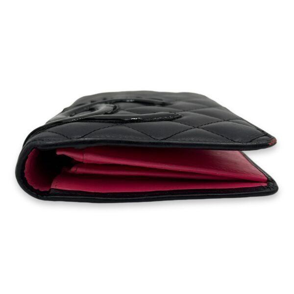 Cambon Long Black Wallet in Calfskin, Silver hardware - Image 5