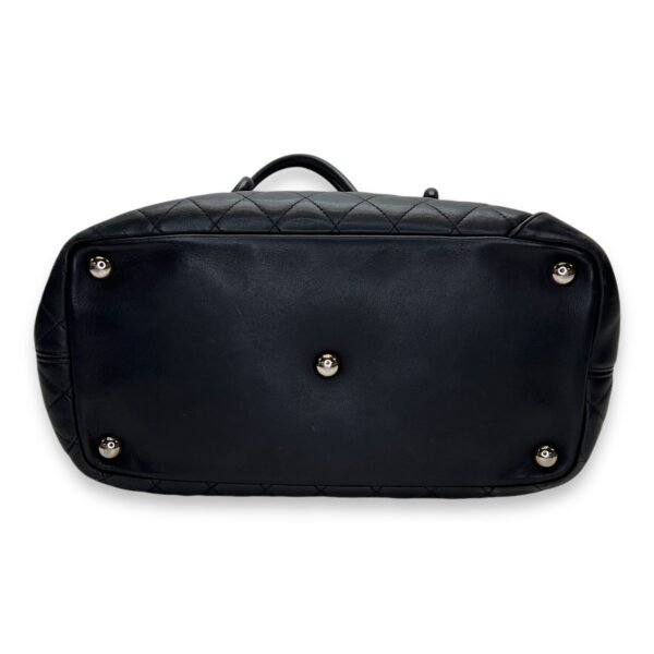 Cambon Tote Bag  Black in Lambskin , Silver Hardware - Image 5