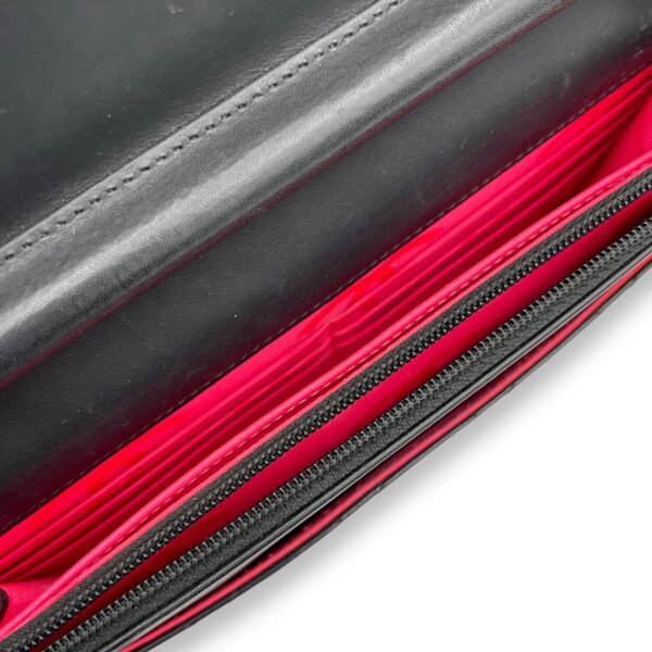 Cambon Wallet On Chain Black in Calfskin, Silver hardware - Image 11
