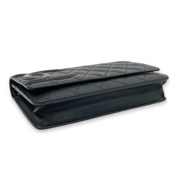 Cambon Wallet On Chain Black in Calfskin, Silver hardware - Image 5