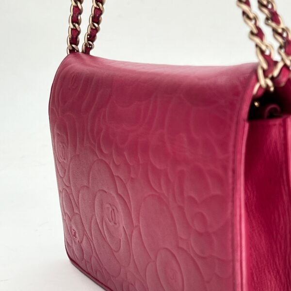 Camelia Pink Wallet on Chain in Lambskin, Gold hardware - Image 10