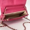 Camelia Pink Wallet on Chain in Lambskin, Gold hardware - Image 13