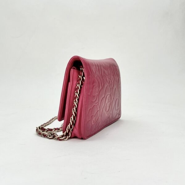 Camelia Pink Wallet on Chain in Lambskin, Gold hardware - Image 3