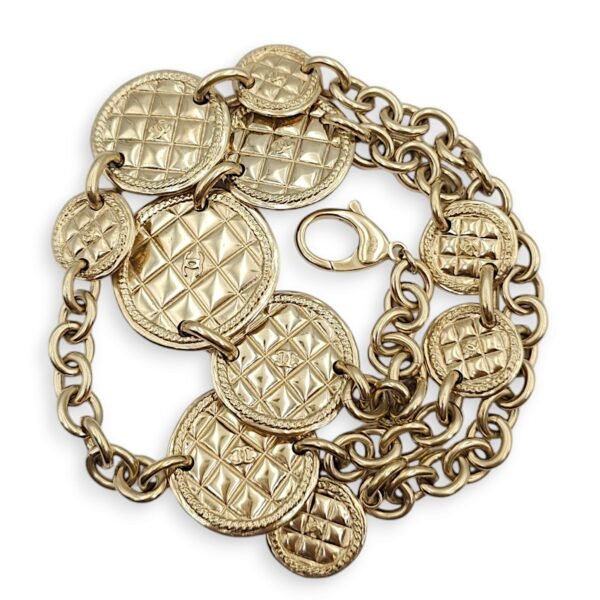 Chanel CC Round Coin / Medallion Chain Gold Belt - Image 2