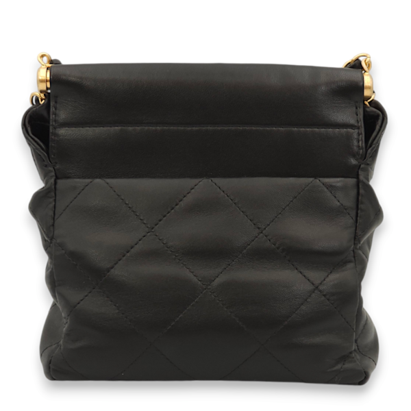 Charms Small Black Bucket Bag in Lambskin, Gold hardware - Image 2