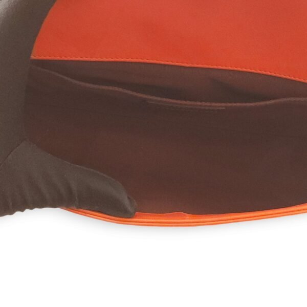 Chevron Le Boy Medium Red Shoulder Bag in Calfskin, Ruthenium hardware - Image 7