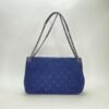 Chic With Me Navy Shoulder Bag in Jersey, Gunmetal hardware - Image 2