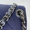 Chic With Me Navy Shoulder Bag in Jersey, Gunmetal hardware - Image 7