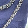 Chic With Me Navy Shoulder Bag in Jersey, Gunmetal hardware - Image 9
