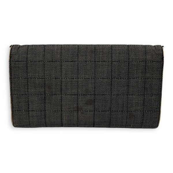 Chocolate Bar Shoulder Bag Brown in Denim, Silver hardware - Image 2