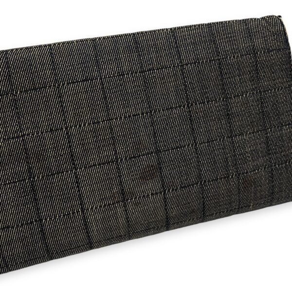 Chocolate Bar Shoulder Bag Brown in Denim, Silver hardware - Image 7