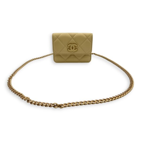 Classic Belt Bag Yellow in Lambskin, Gold hardware - Image 9