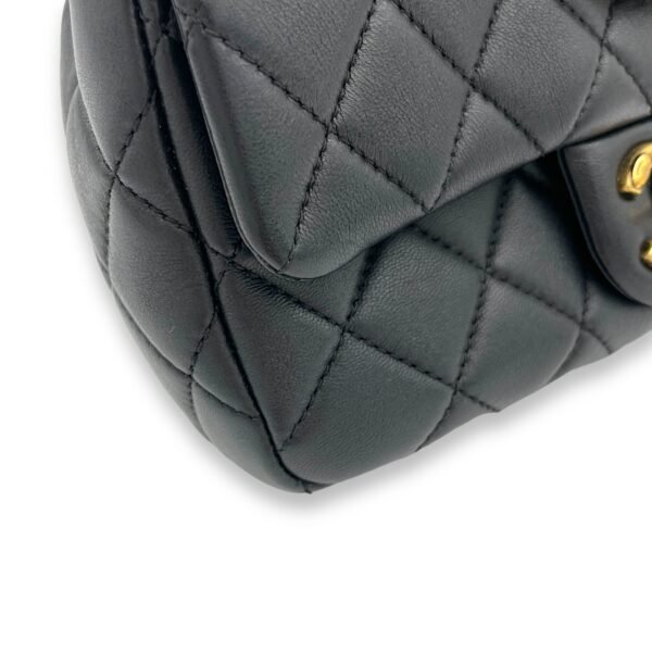 Classic Black Crossbody Bag in Lambskin, Gold hardware - Image 10