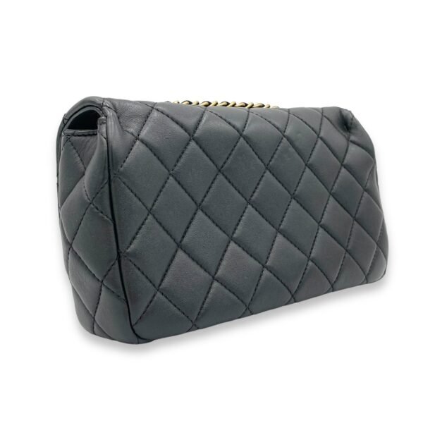Classic Black Crossbody Bag in Lambskin, Gold hardware - Image 4