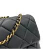 Classic Black Crossbody Bag in Lambskin, Gold hardware - Image 9