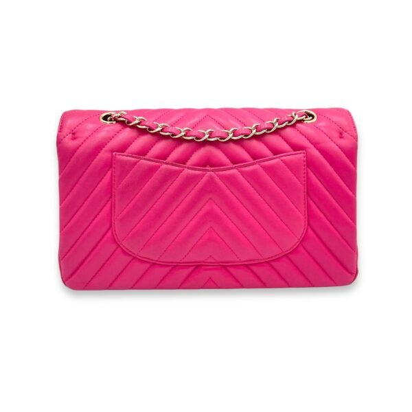 Classic Chevron Shoulder Bag in Calfskin, Gold hardware - Image 2