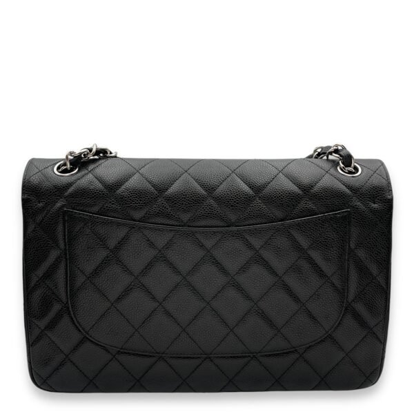 Classic Double Flap Jumbo Black Shoulder Bag in Caviar Leather, Palladium hardware - Image 2
