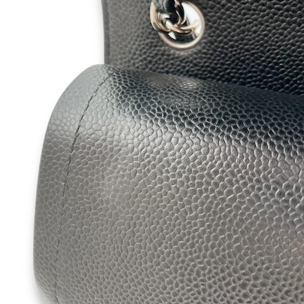 Classic Double Flap Jumbo Black Shoulder Bag in Caviar Leather, Palladium hardware - Image 6