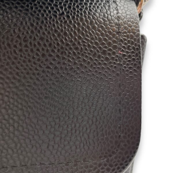 Classic Double Flap Jumbo Black Shoulder Bag in Caviar Leather, Palladium hardware - Image 7