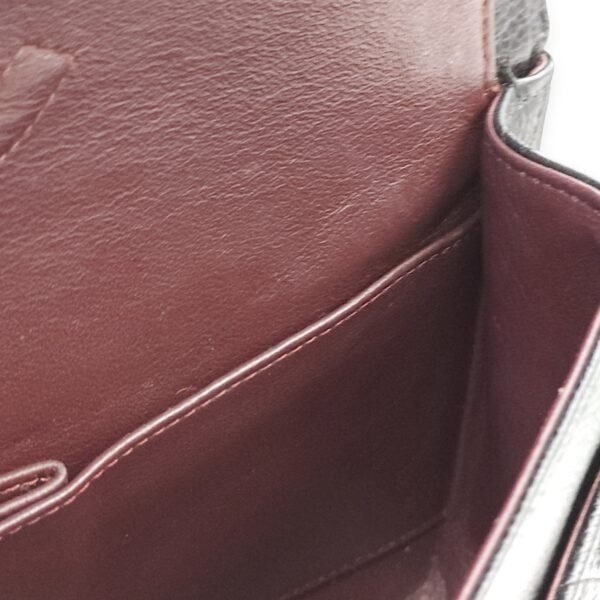 Classic Double Flap Medium Black Shoulder Bag in Caviar Leather, Silver hardware - Image 12