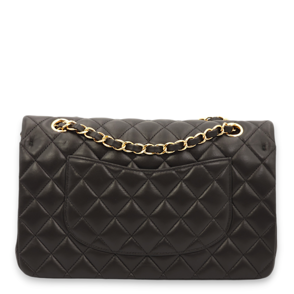Classic Double Flap Medium Black Shoulder Bag in Lambskin, Gold hardware - Image 2