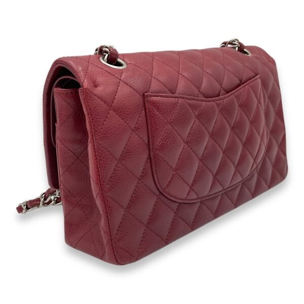 Classic Double Flap Medium Shoulder bag in Caviar leather, Silver Hardware - Image 4