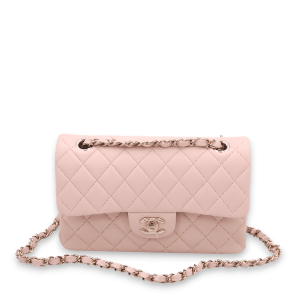 Classic Double Flap Small 21B Lilac Shoulder Bag in Lambskin, Palladium hardware - Image 3