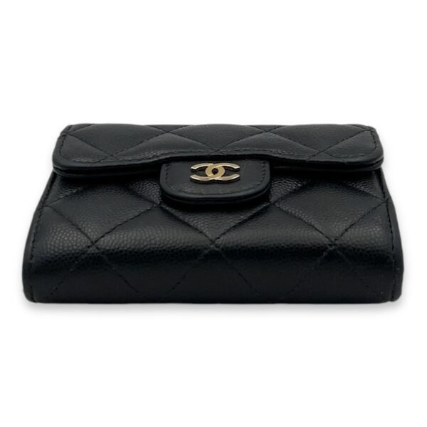 Classic Flap Cardholder Micro Black Wallet On Chain in Caviar Leather, Gold hardware - Image 5