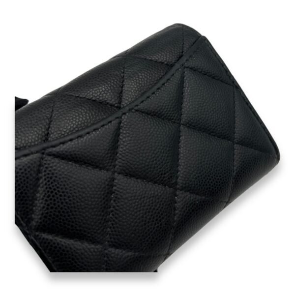 Classic Flap Cardholder Micro Black Wallet On Chain in Caviar Leather, Gold hardware - Image 7