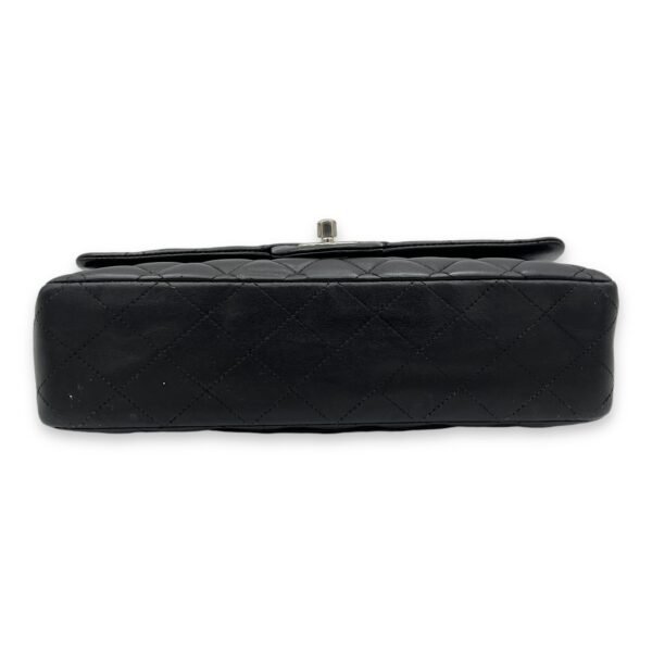 Classic Flap Medium Black Shoulder Bag in Lambskin, Silver hardware - Image 5