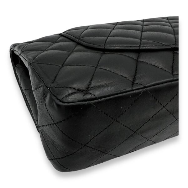 Classic Flap Medium Black Shoulder Bag in Lambskin, Silver hardware - Image 9