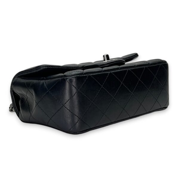Classic Flap Mini Rectangle Navy Shoulder Bag in Lambskin, Silver hardware - Image 5