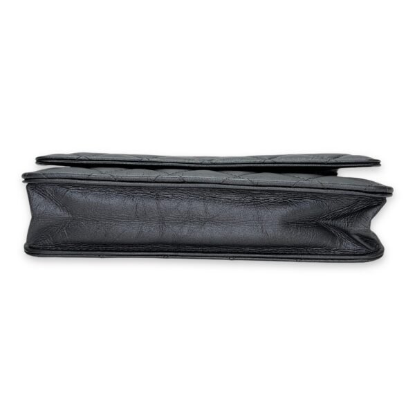 Classic Grey Wallet on Chain in Calfskin, Gunmetal hardware - Image 5