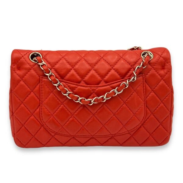 Classic Medium Orange Shoulder Bag in Lambskin, Gold hardware - Image 2