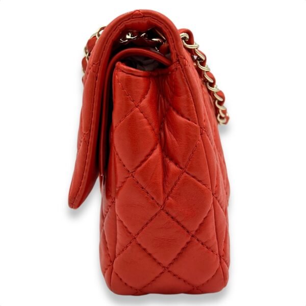 Classic Medium Orange Shoulder Bag in Lambskin, Gold hardware - Image 4