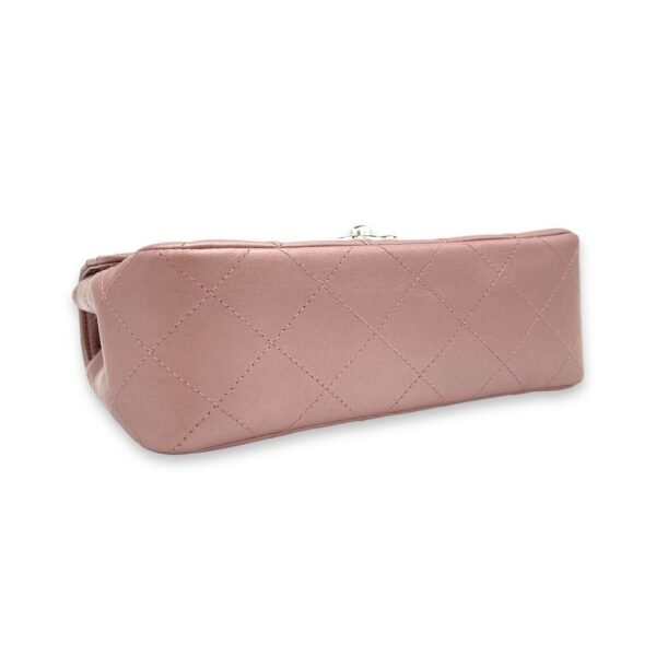 Classic Mini Pink Shoulder Bag in Lambskin, Silver hardware - Image 5