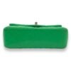 Classic Mini Rectangular Green Crossbody Bag in Lambskin, Gold hardware - Image 5