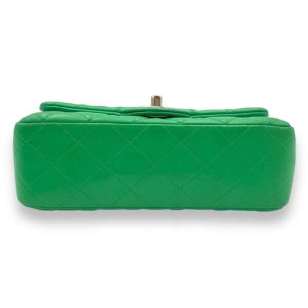 Classic Mini Rectangular Green Crossbody Bag in Lambskin, Gold hardware - Image 5