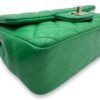 Classic Mini Rectangular Green Crossbody Bag in Lambskin, Gold hardware - Image 8