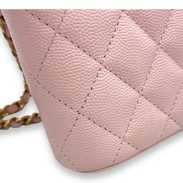 Classic Pink Vanity Bag in Caviar Leather, Gold hardware - Image 10