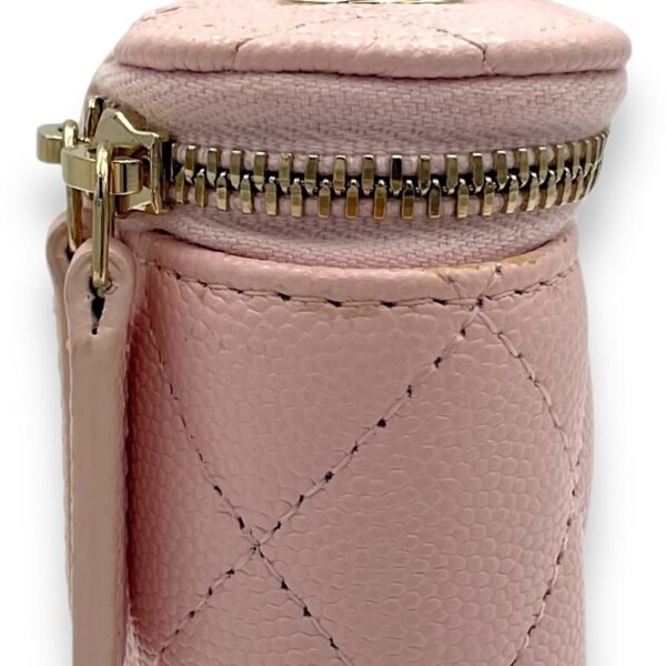 Classic Pink Vanity Bag in Caviar Leather, Gold hardware - Image 11