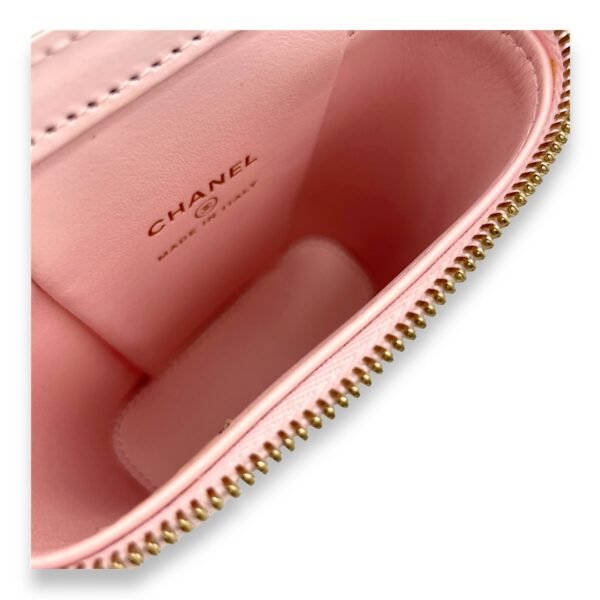 Classic Pink Vanity Bag in Caviar Leather, Gold hardware - Image 12
