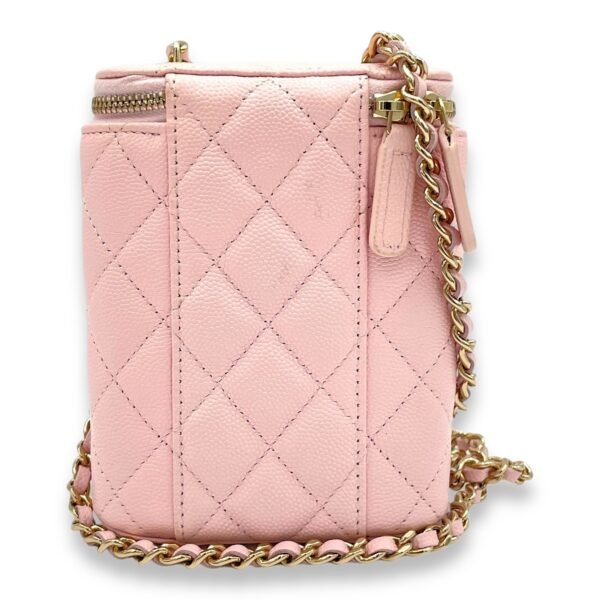 Classic Pink Vanity Bag in Caviar Leather, Gold hardware - Image 2
